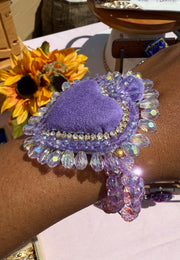 sacred heart bracelet lilac