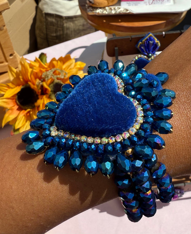 sacred heart bracelet Blue