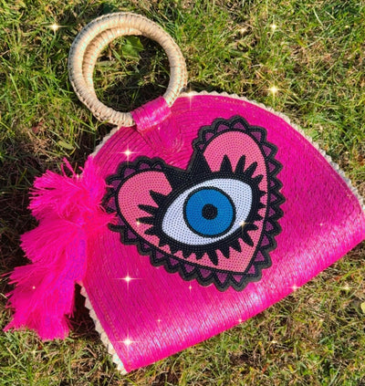 Pink Evil Eye Taco Bag