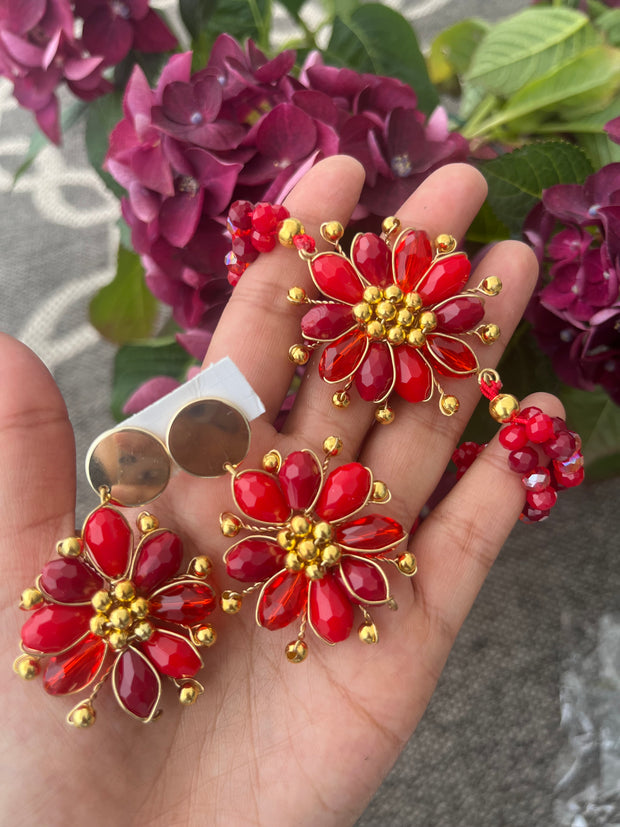 Flower set Red