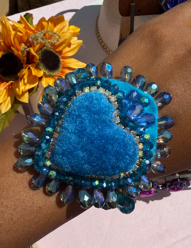 sacred heart bracelet turquoise