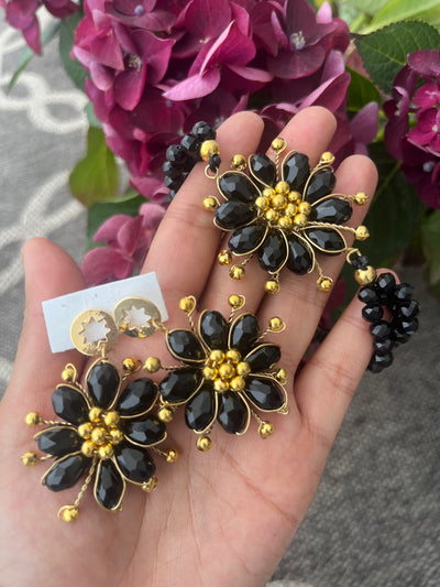 Flower set Black