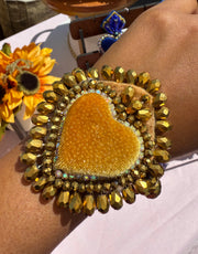sacred heart bracelet gold