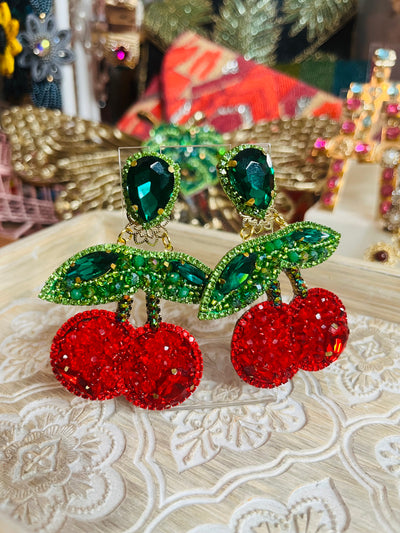 Cherry bling Earrings