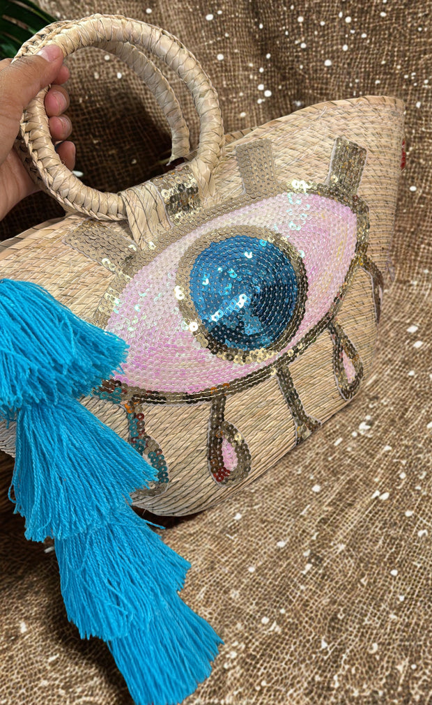 Turquoise Evil eye Bag