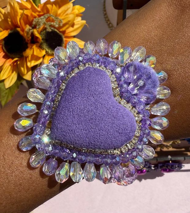 sacred heart bracelet lilac