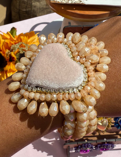 sacred heart bracelet nude