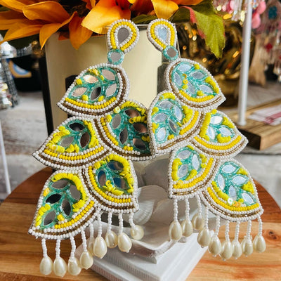 Lime Leaf Cascade Earrings